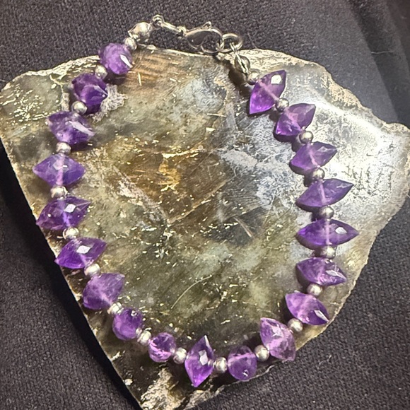 Accessories - Amyethest Marquis Faceted  Tennis bracelet